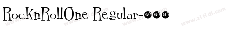 RocknRollOne Regular字体转换